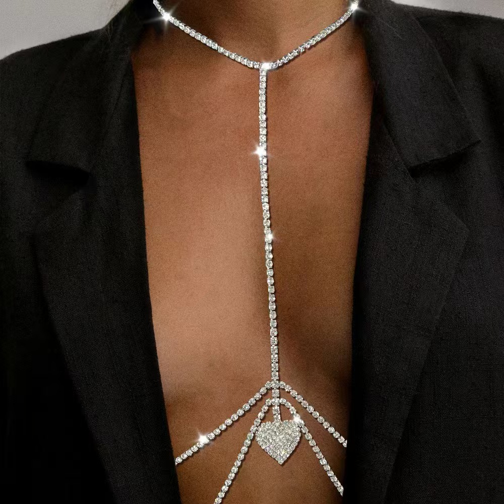 Body Jewelry High End - Cadena de cintura con corazón de