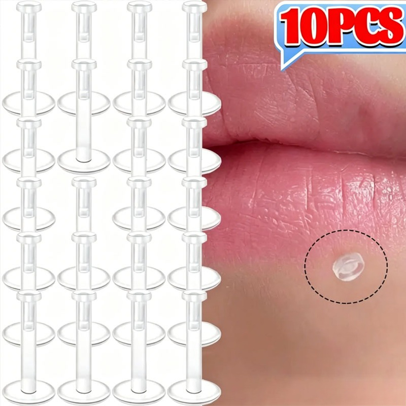 Body Jewelry Gauges - 10 Piezas de Varillas Acrílicas Transparentes