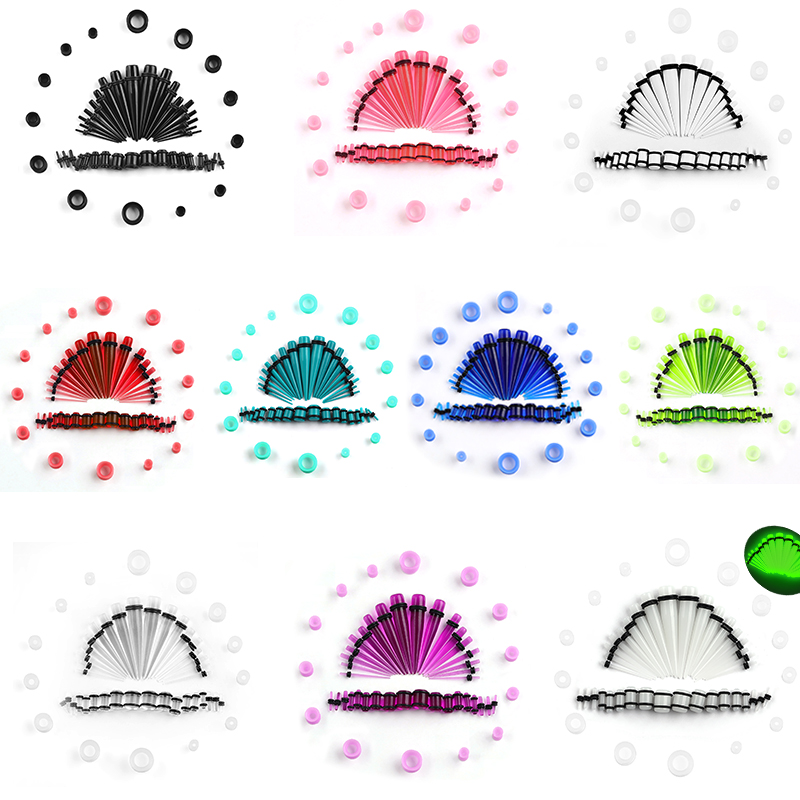 Body Jewelry Gauges - Juego de 50 medidores de oreja