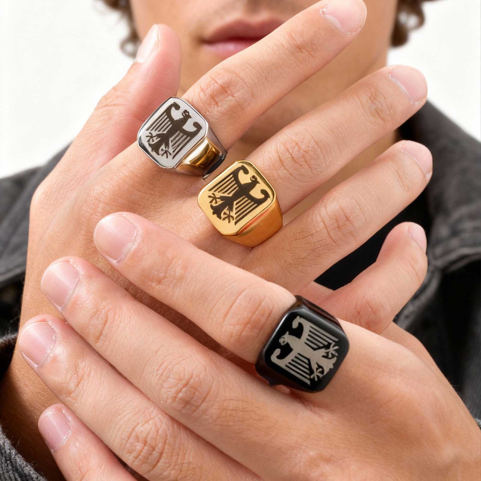 Body Jewelry Wholesale - Anillo Personalizado de Halcón Volador, Anillo