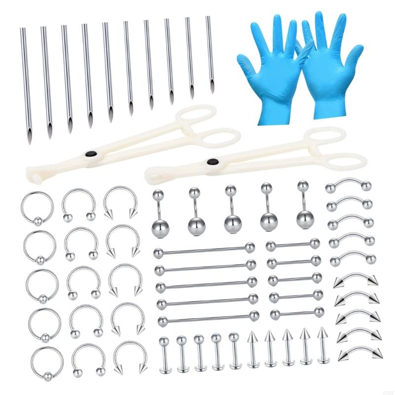 Body Jewelry Gauges - completo joyería para piercing 64 piezas