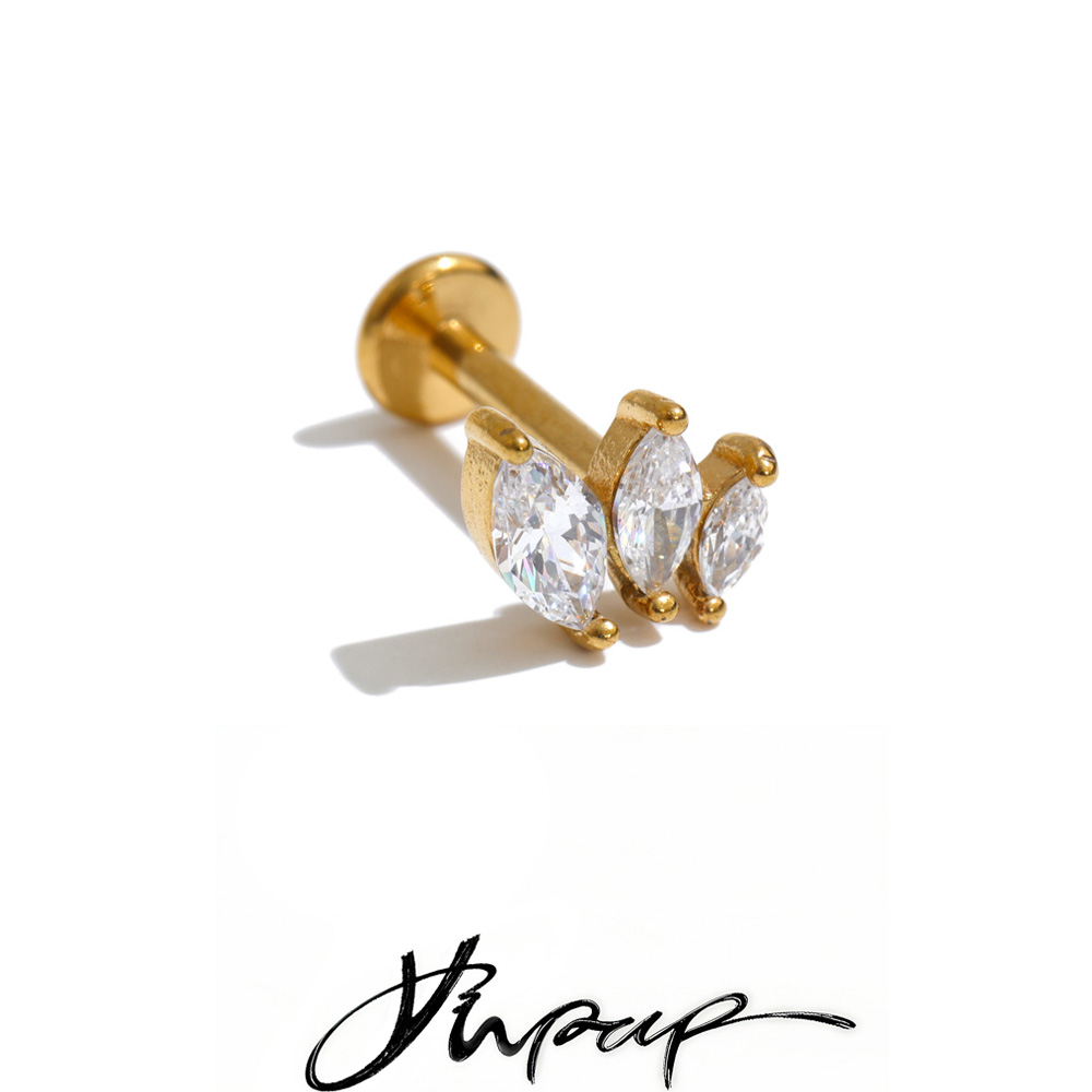 Body Jewelry Flat Back - Yhpup 1PC Pendientes de cartílago de