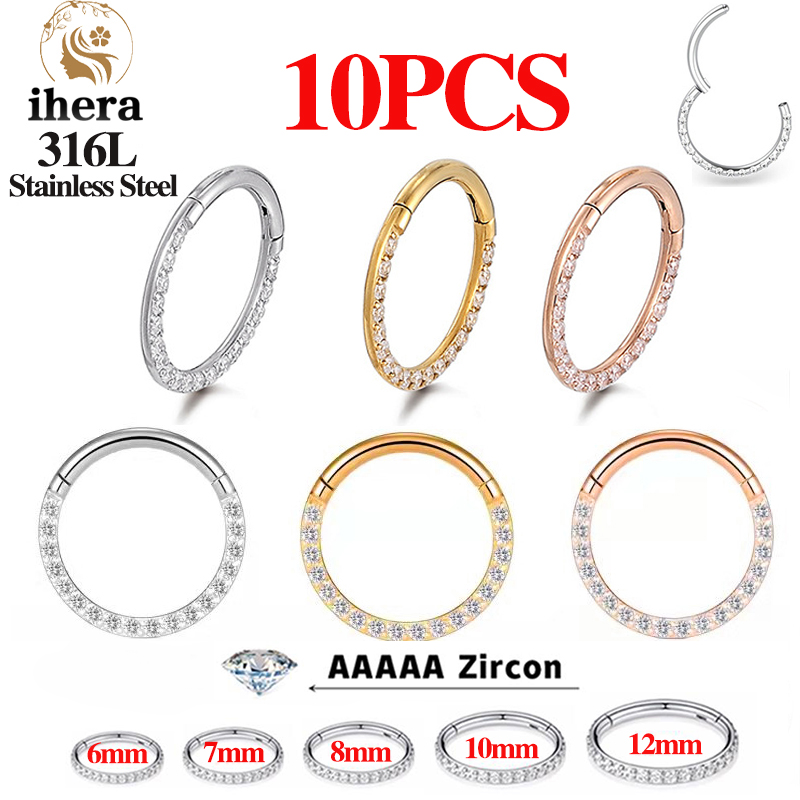 Body Jewelry Nose - 1/10PCS Anillos de Nariz de Acero