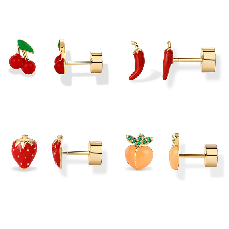Body Jewelry Flat Back - Pendientes de cartílago para mujer, aretes
