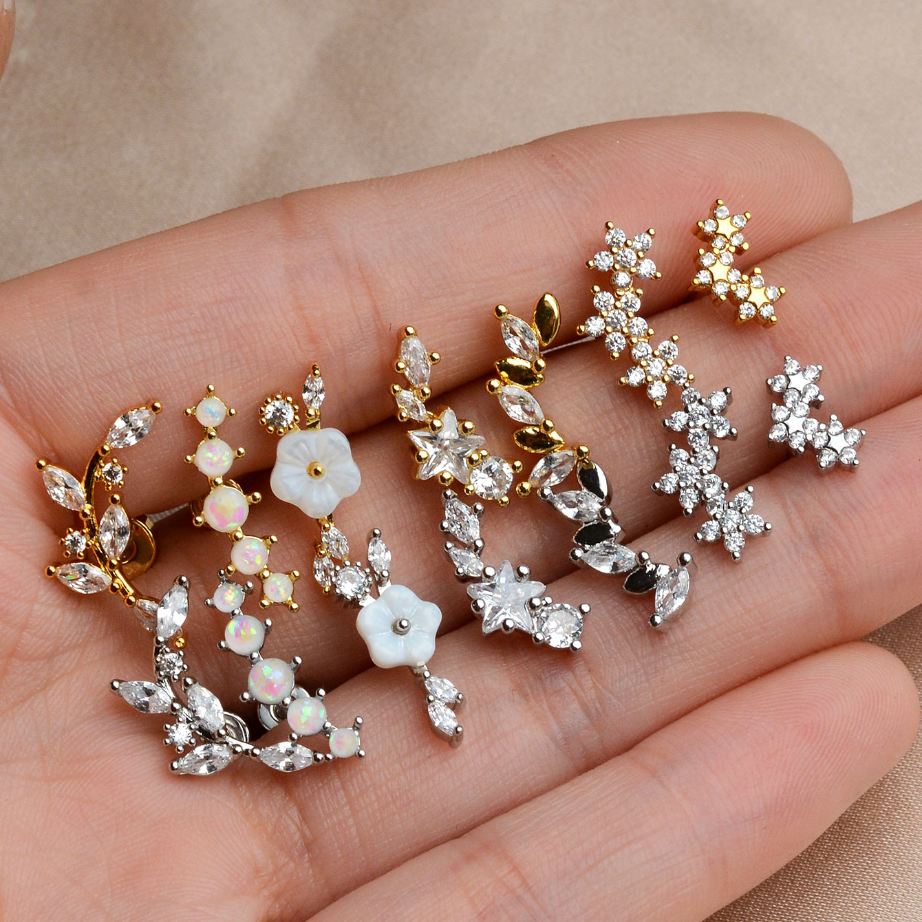 Body Jewelry Flat Back - 1 pieza de acero inoxidable estrella