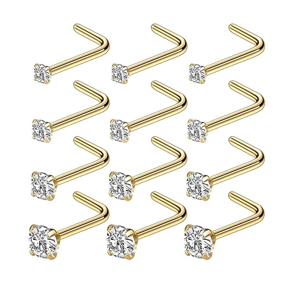 Body Jewelry Nose - Juego completo de 12 piezas de