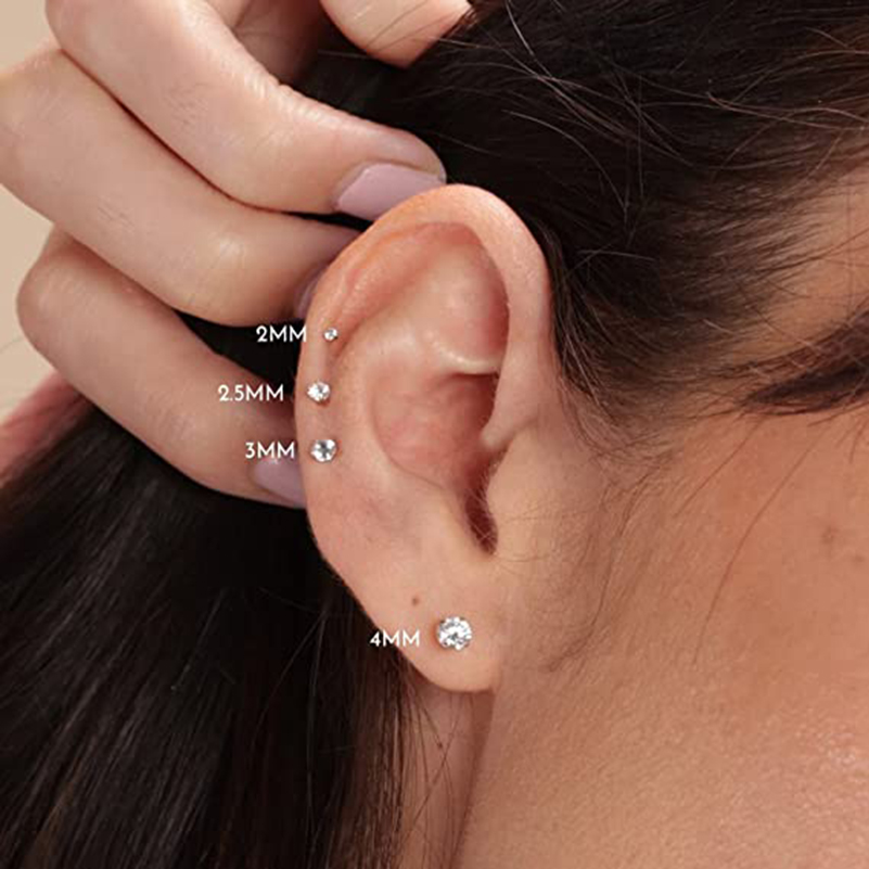 Pendiente sin rosca con parte  - Body Jewelry Flat Back reseña y precio