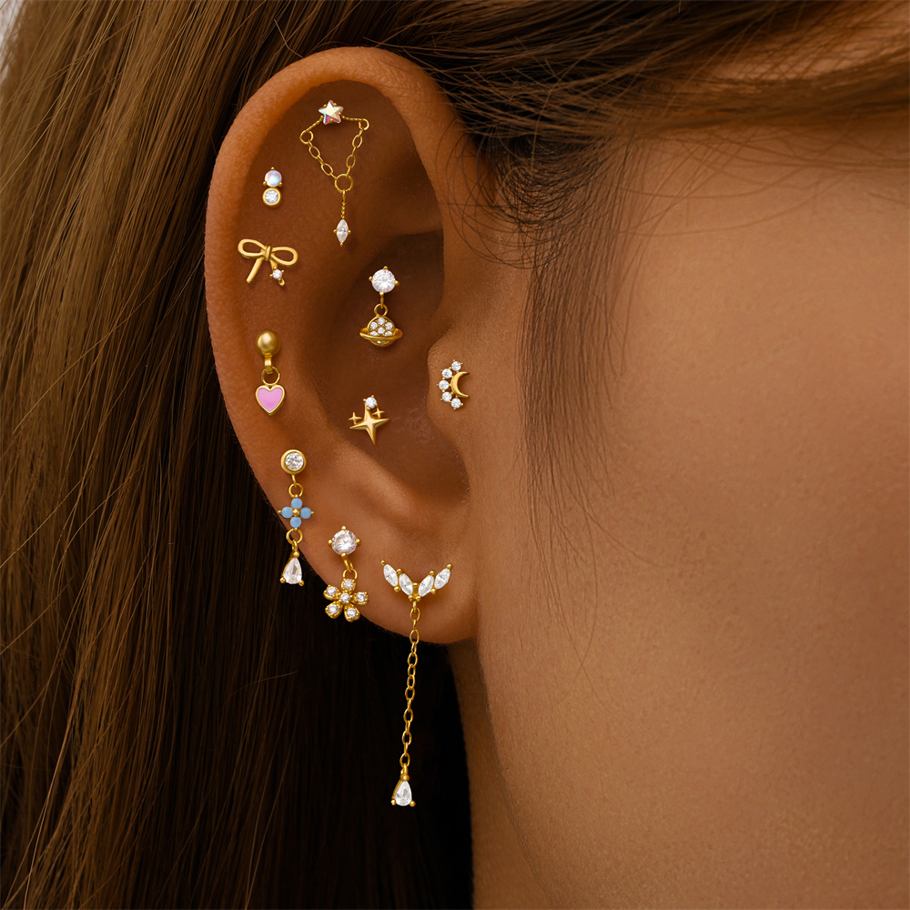 AIDE-pendiente Piercing de hél - Body Jewelry Flat Back reseña y precio