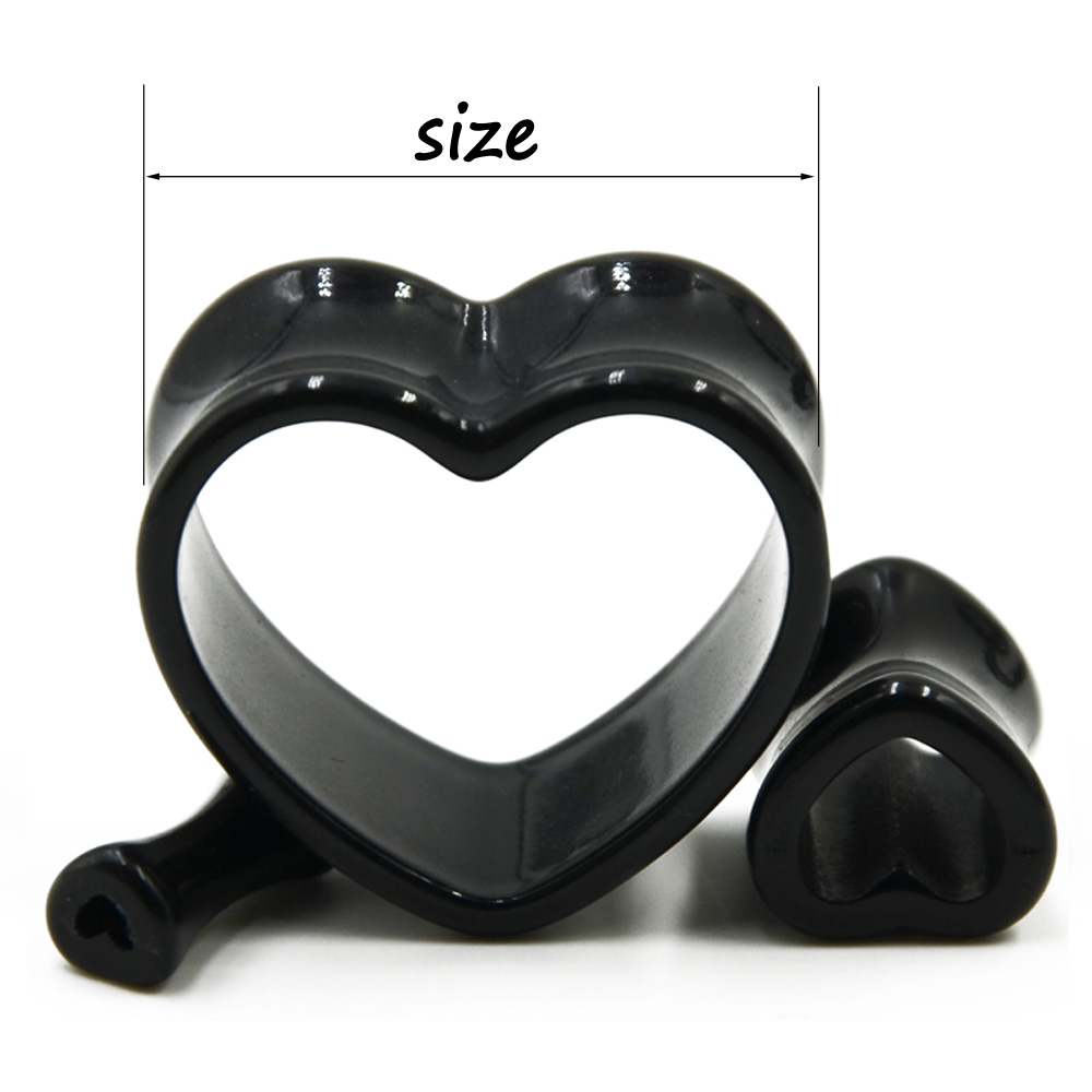 Acrílico amor negro blanco en  - Body Jewelry Gauges reseña y precio