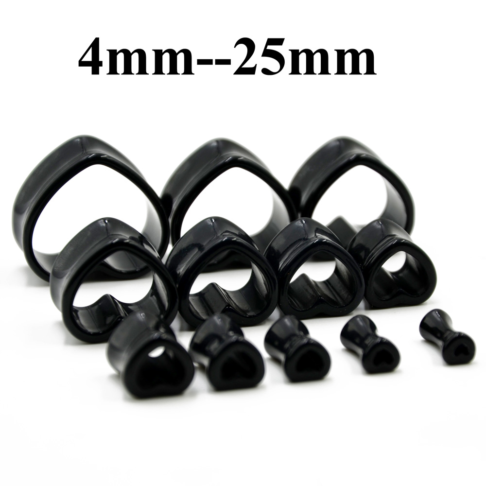 Acrílico amor negro blanco en  - Body Jewelry Gauges reseña y precio
