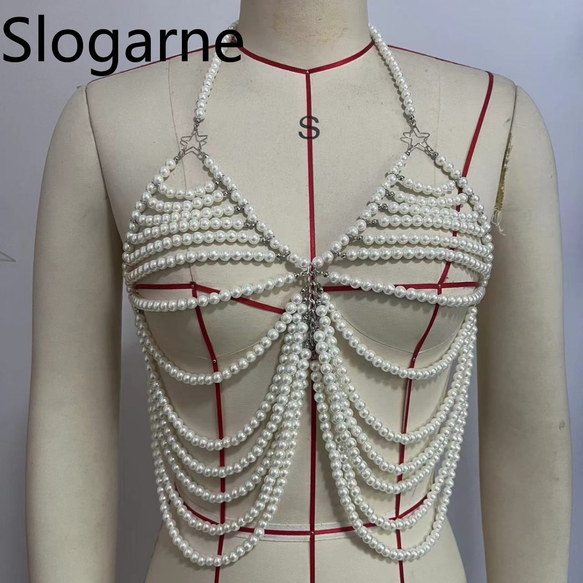 Cadena de cuerpo de perlas par - Body Jewelry Europe reseña y precio