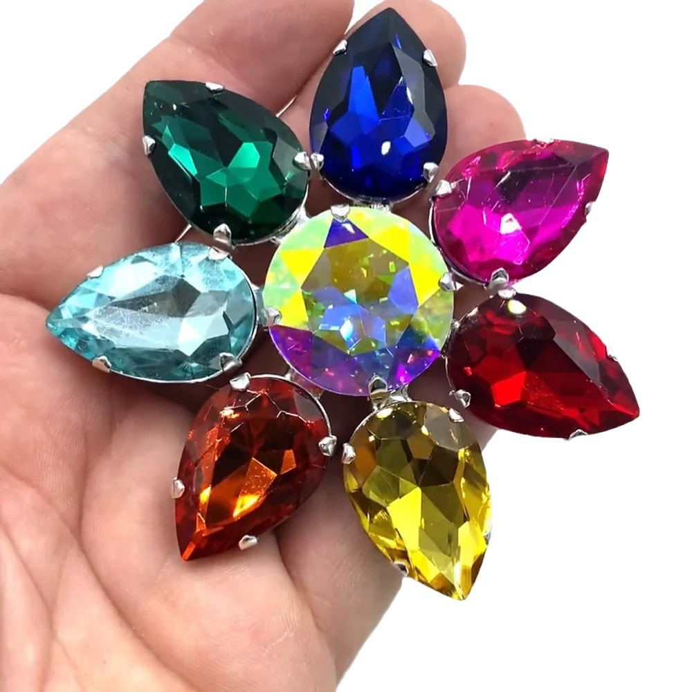 Stonefans broches de flores br - Body Jewelry Dubai reseña y precio