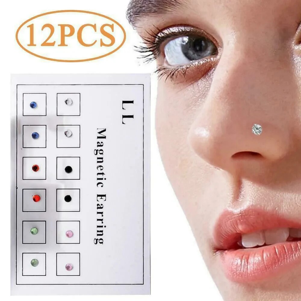 12 uds/tarjeta tramposo falso  - Body Jewelry Nose reseña y precio