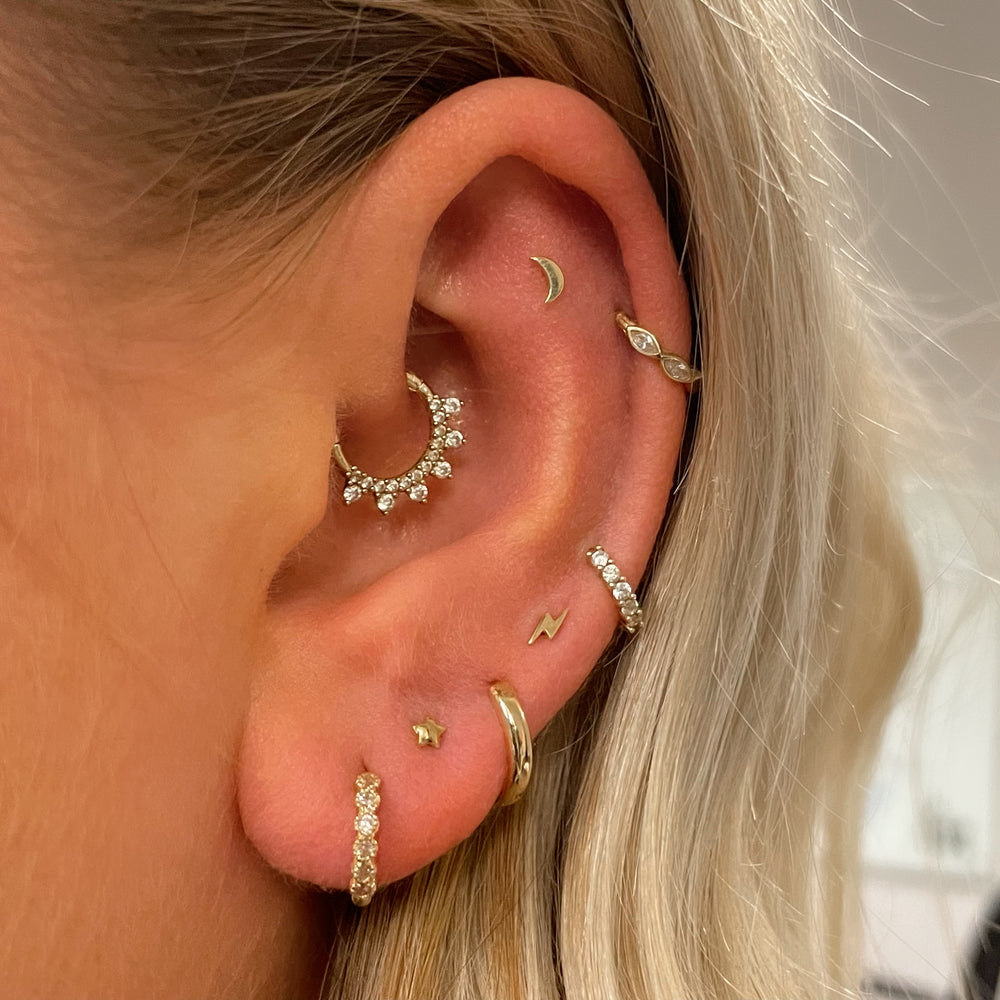 Pendientes de tuerca con forma - Body Jewelry Flat Back reseña y precio