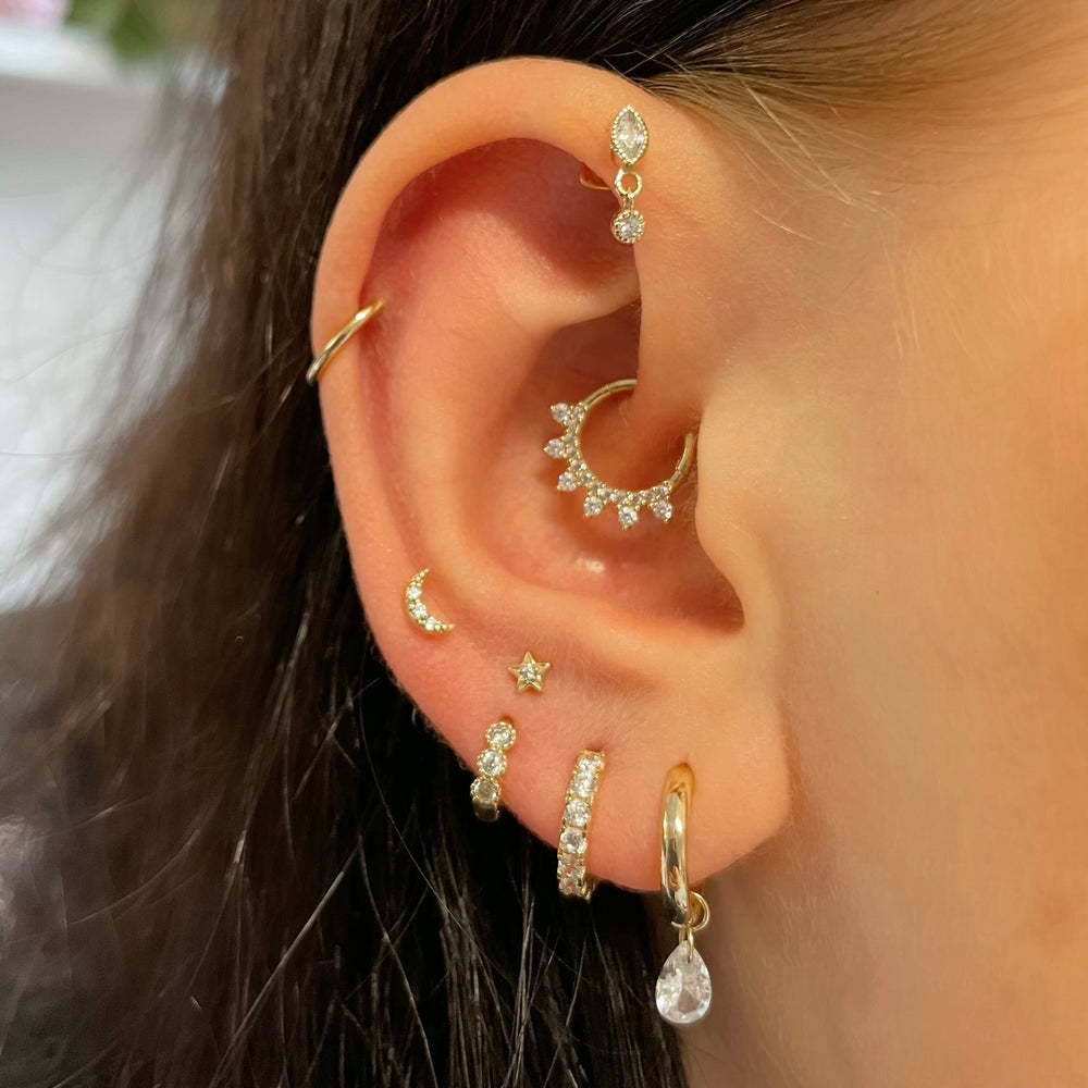 Pendientes de tuerca con forma - Body Jewelry Flat Back reseña y precio