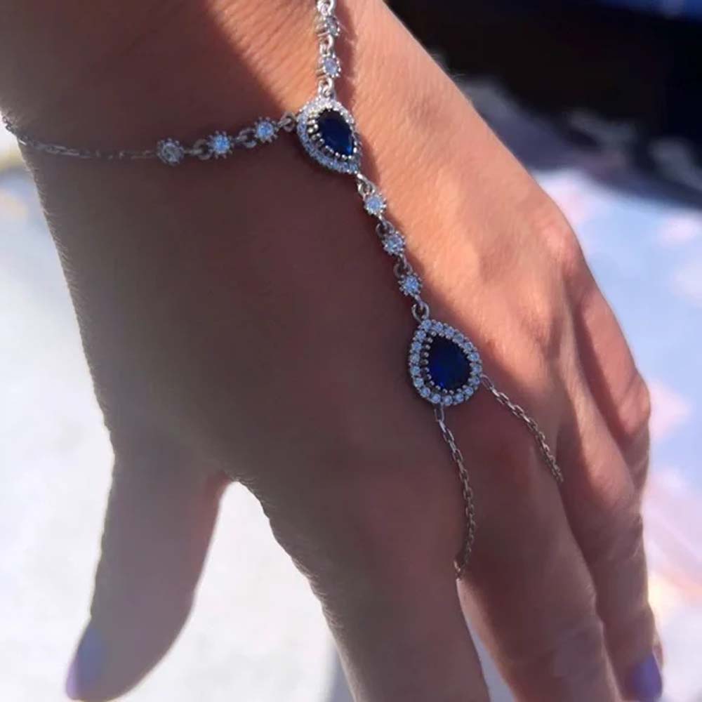 Stonefans-joyería de mano azul - Body Jewelry Dubai reseña y precio
