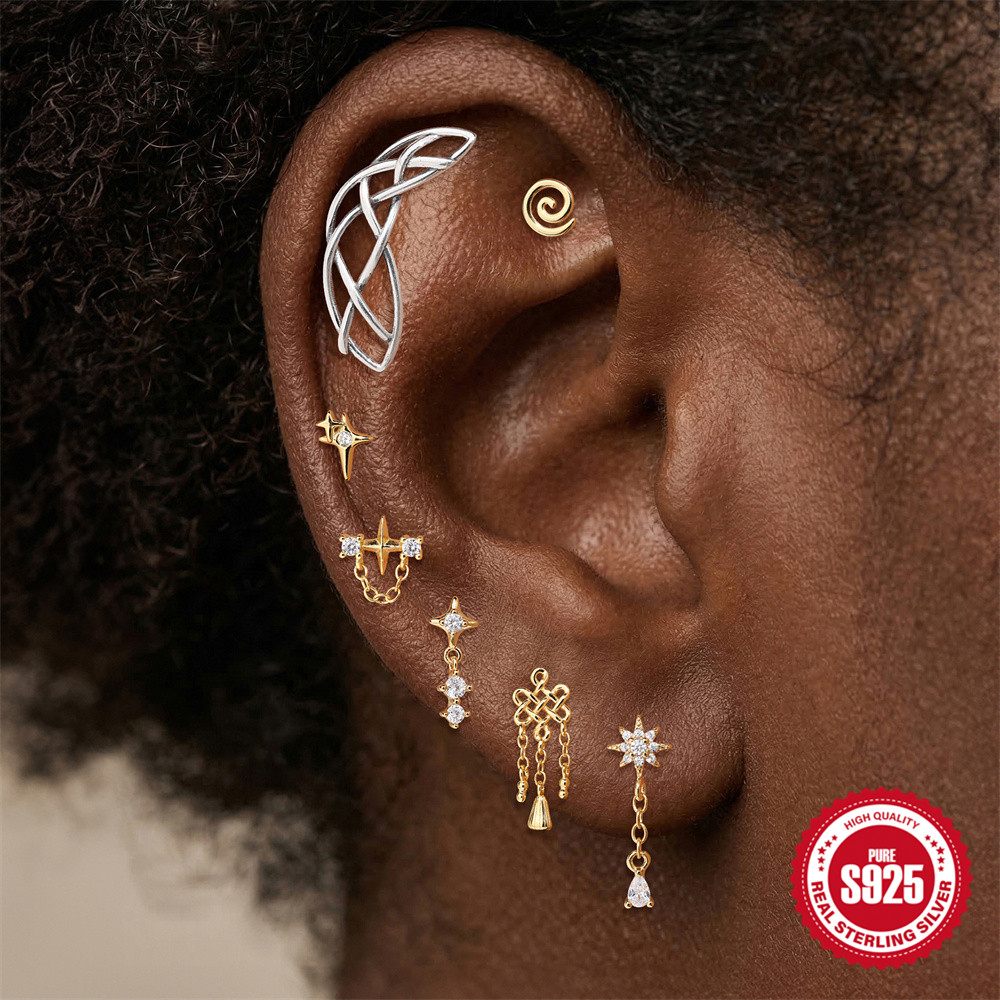 Pendientes de Plata de Ley 925 - Body Jewelry Flat Back reseña y precio