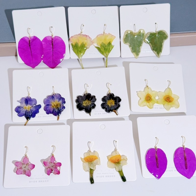 Pendientes de Flores Naturales - Body Jewelry Wholesale reseña y precio
