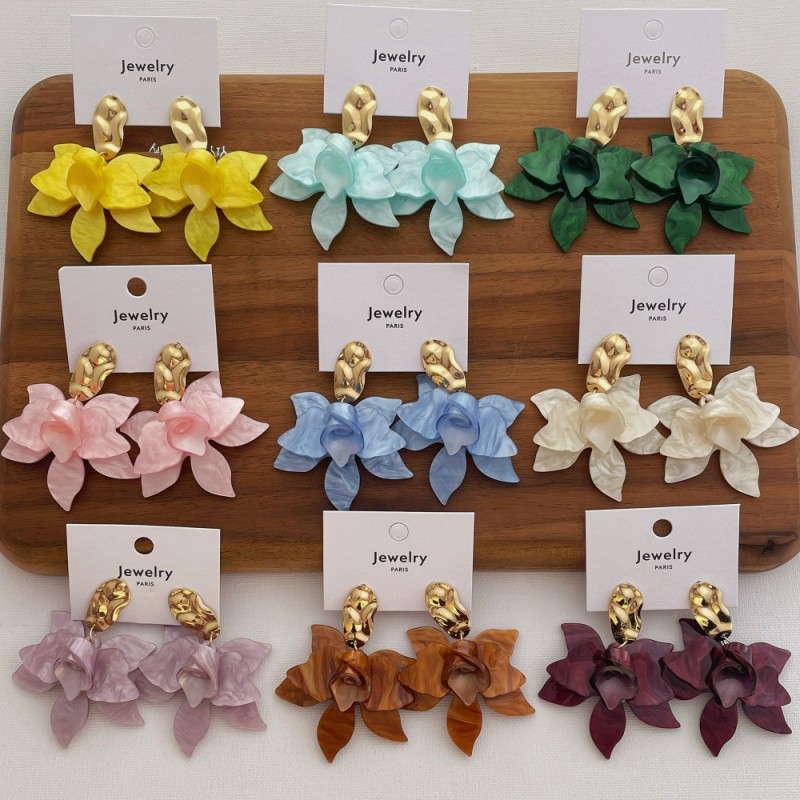 Pendientes de Flor Elegantes c - Body Jewelry Wholesale reseña y precio