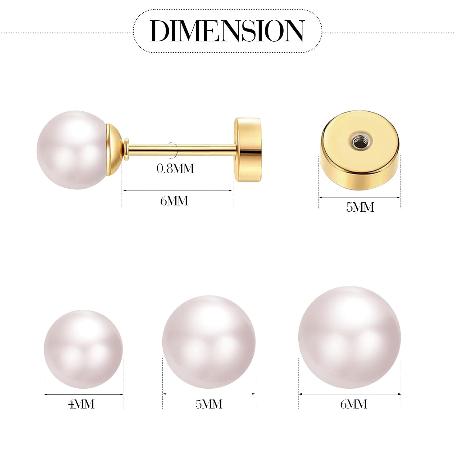3 Pares de Aretes Pequeños con - Body Jewelry Flat Back reseña y precio