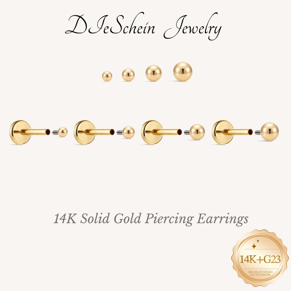 Pendientes Minimalistas de Oro - Body Jewelry Flat Back reseña y precio
