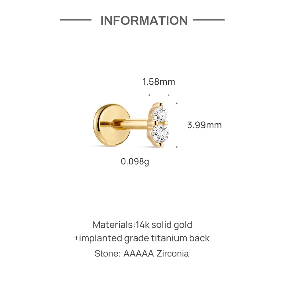 CANNER 1PC Pendiente de titani - Body Jewelry Flat Back reseña y precio