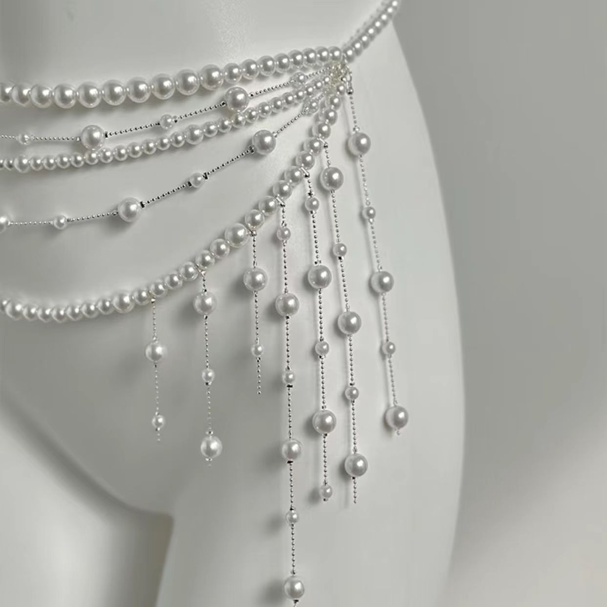 Cadena de Cintura de Perlas Mu - Body Jewelry High End reseña y precio