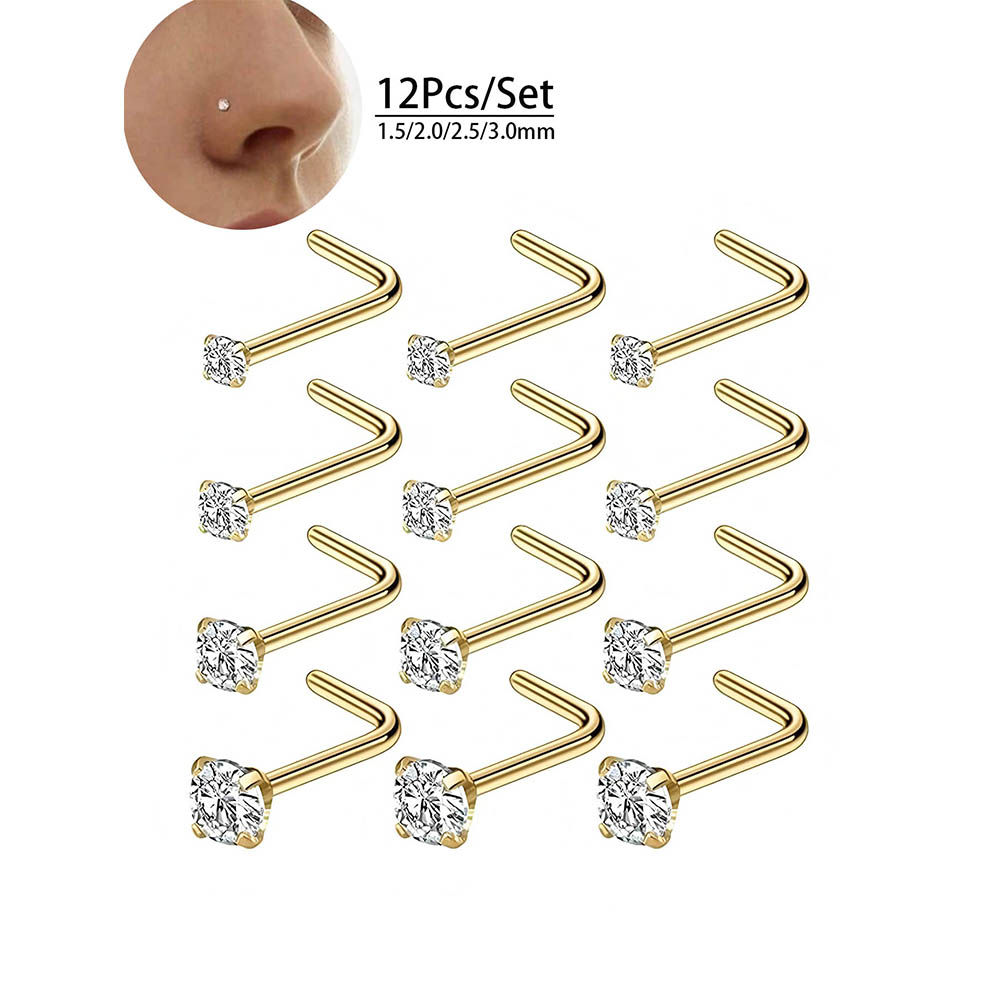 Juego completo de 12 piezas de - Body Jewelry Nose reseña y precio