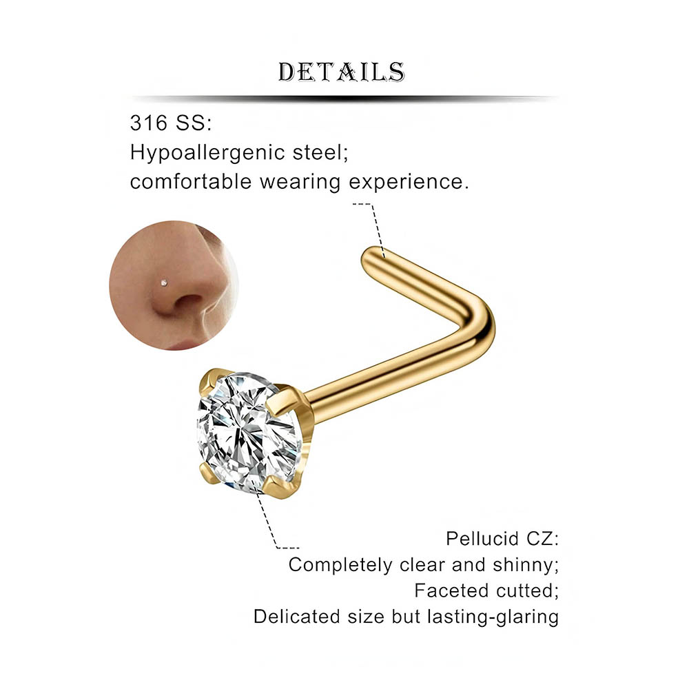Juego completo de 12 piezas de - Body Jewelry Nose reseña y precio